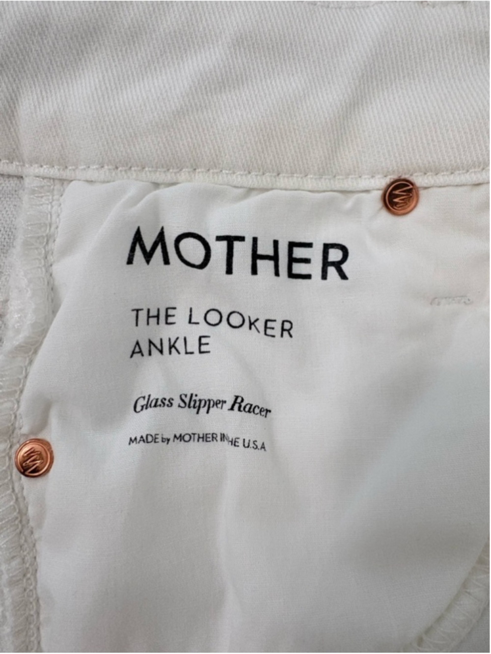 MOTHER The Looker Ankle Sz 25 (13.25”W) Glass Slipper Racer Navy Stripes EUC - Picture 6 of 15